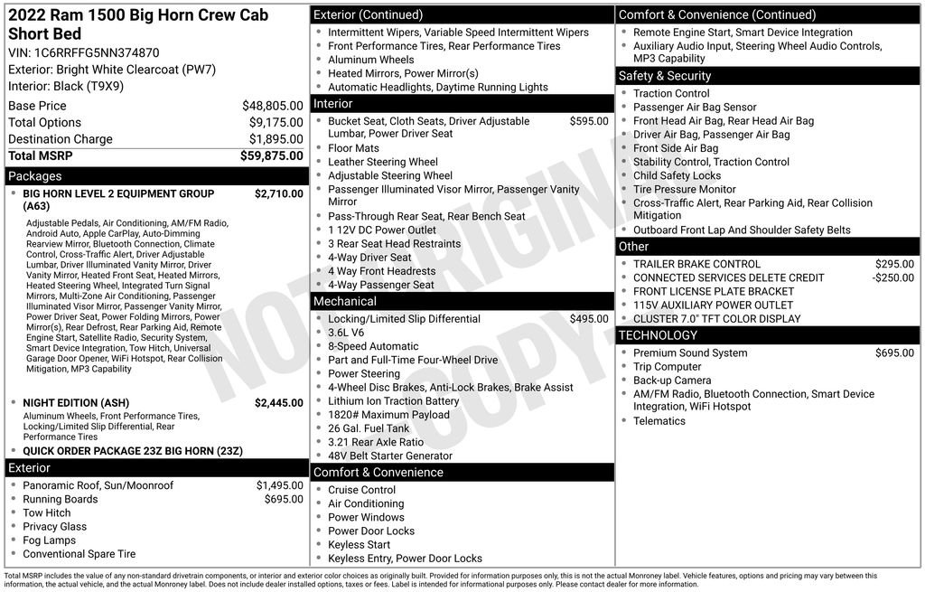 ram ram 1500 pickup 2022 1C6RRFFG5NN374870 image ram ram 1500 pickup 2022 1C6RRFFG5NN374870 image
